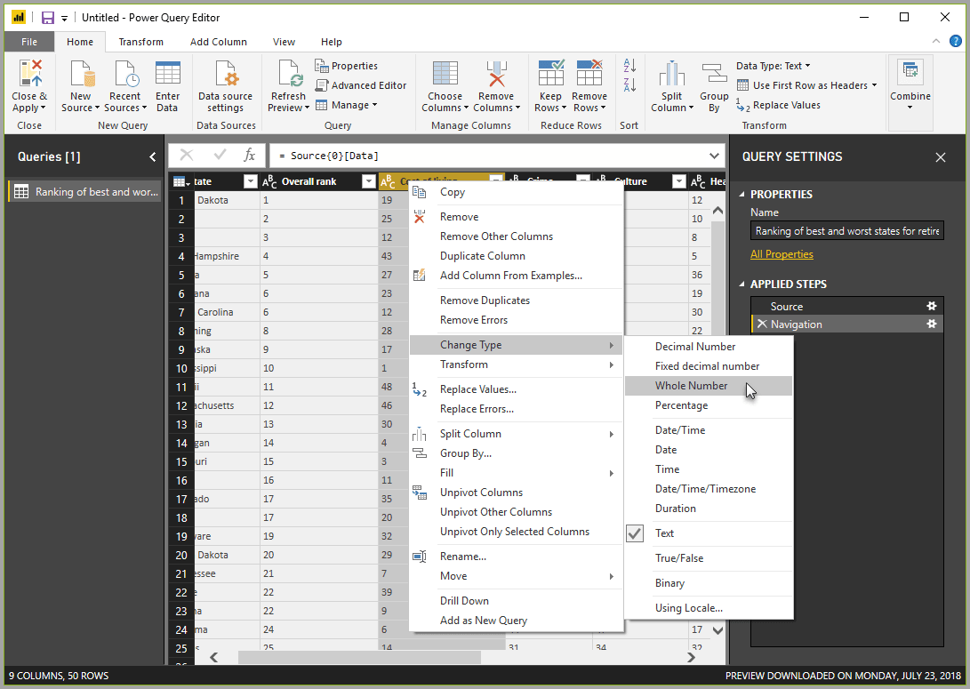 Selecting Rows